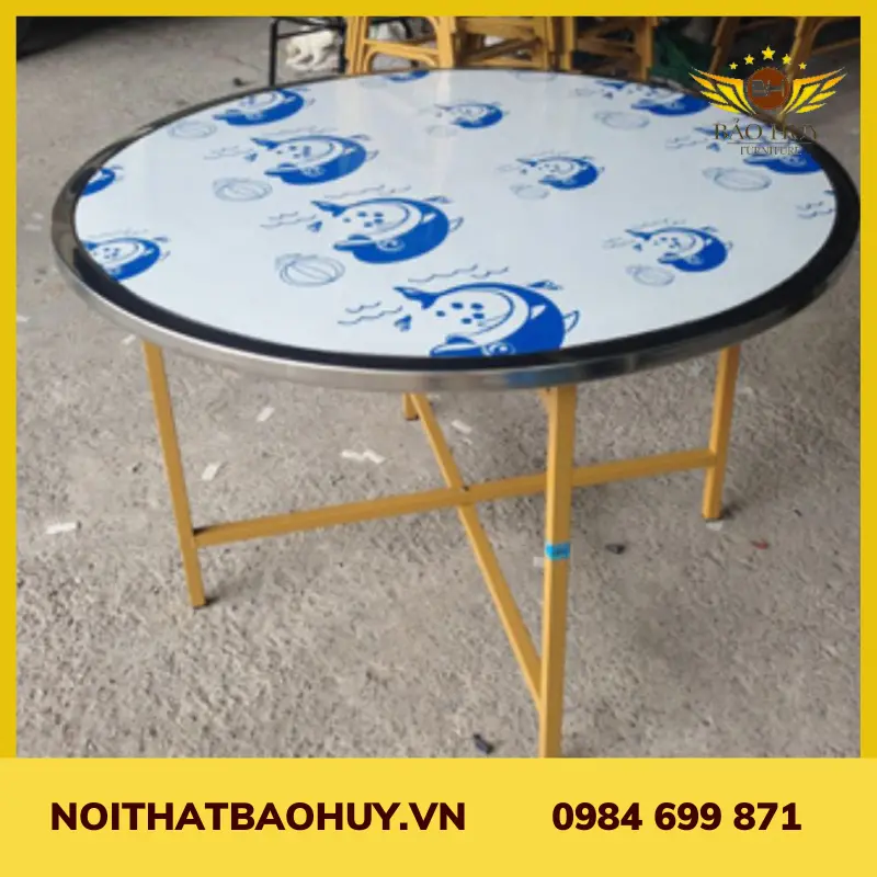 Bàn inox chân sắt DN005