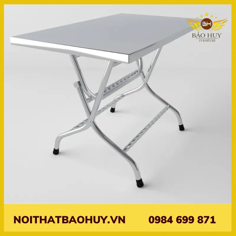 Bàn inox 430 70*120 cm cao DN021