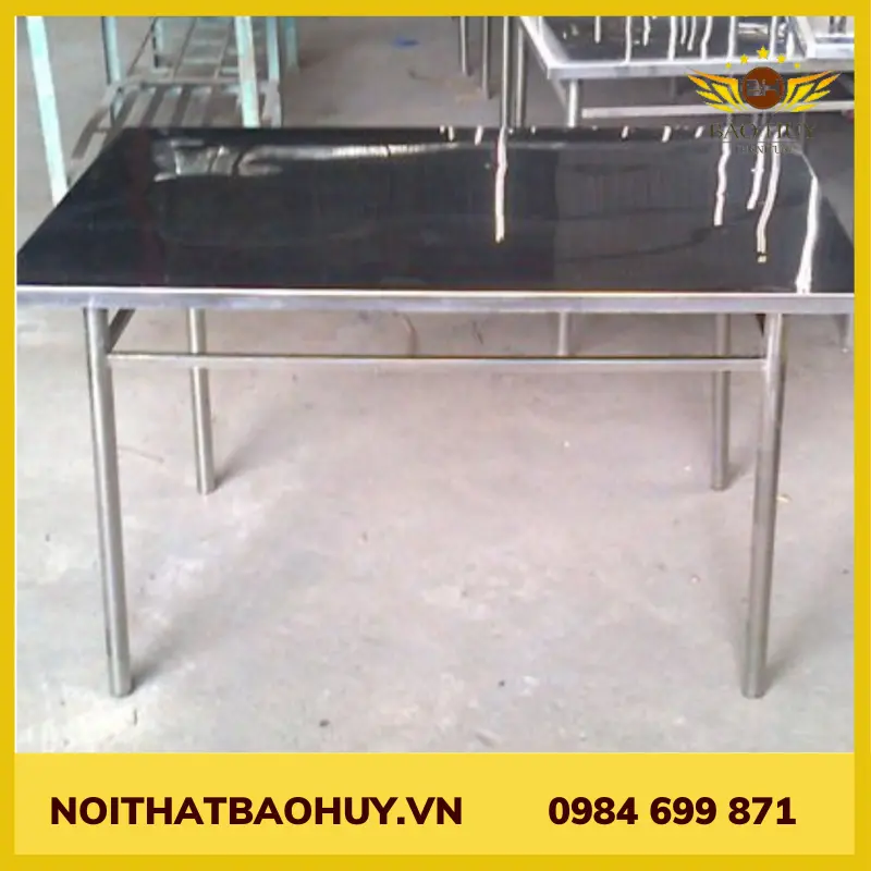 Bàn inox 201 60x100 cm chân cố định DN012