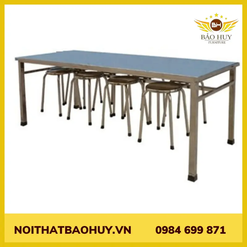 Bàn ăn công nghiệp inox 304 DN040
