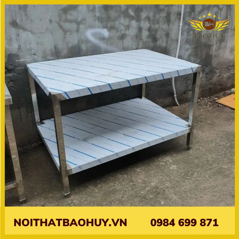 Bàn Inox 2 tầng Bàn Inox 2 tầng BCN09
