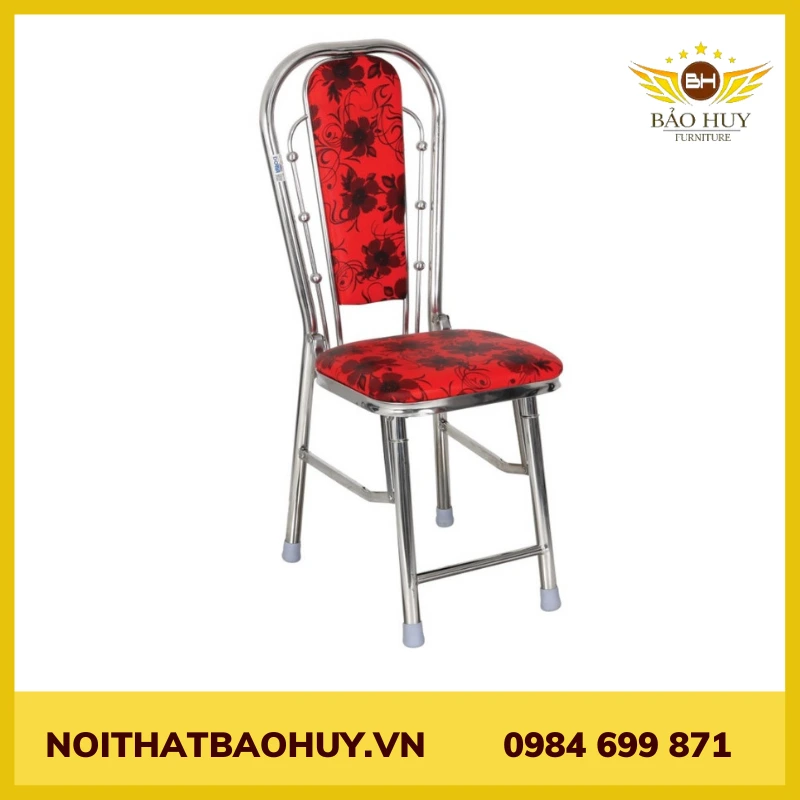 Ghế xếp nệm chân ống inox phi 25