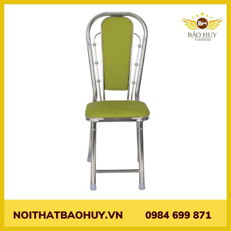 Ghế gấp xếp nệm chân ống inox phi 32 GX15
