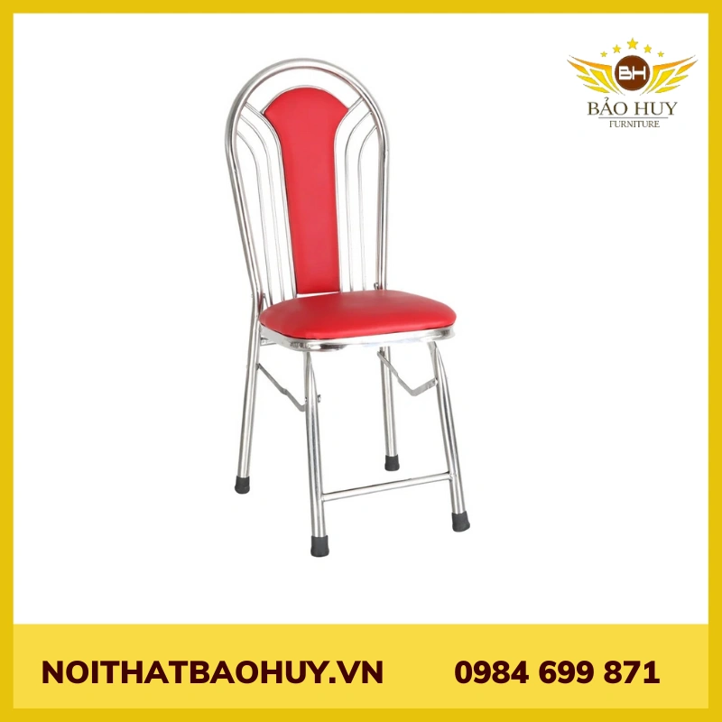 Ghế tựa xếp nệm chân ống inox phi 32 6 song GX10