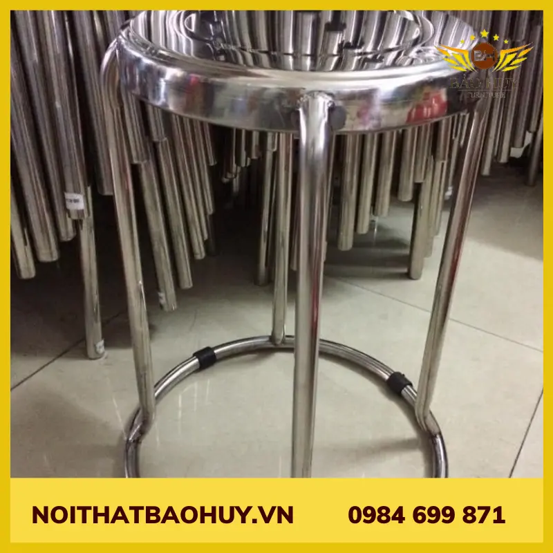 Ghế đôn hàn mặt phi 19 inox 304 GI09