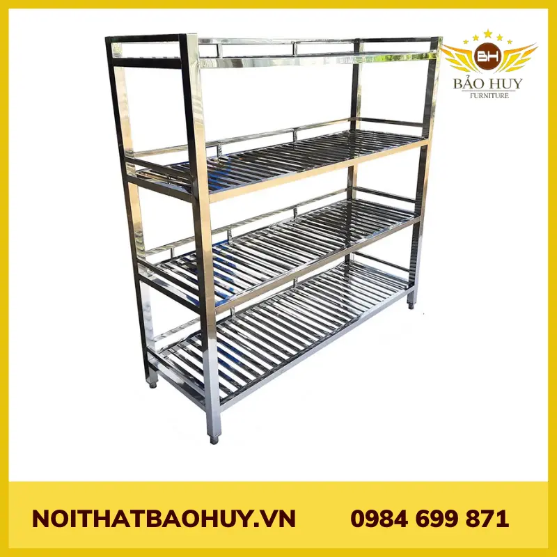 Kệ inox 4 tầng