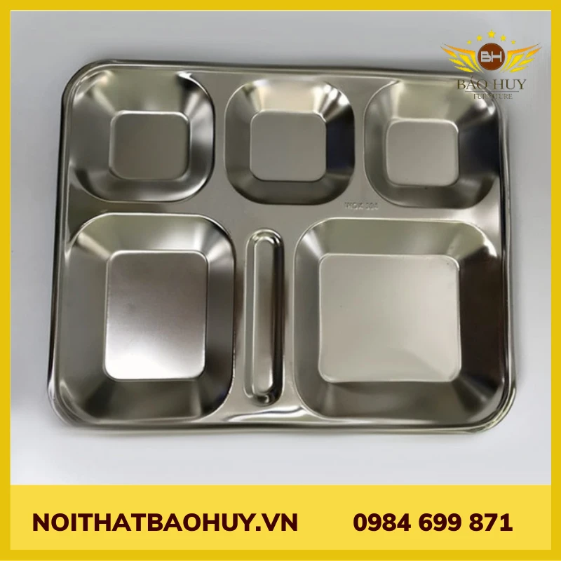 Khay 6 ngăn đựng tăm inox 304 K09