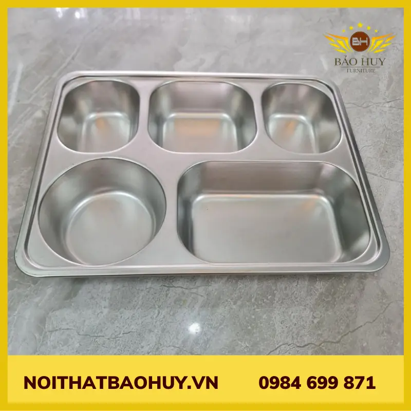 Khay 5 ngăn sâu inox 201 size nhỏ K13