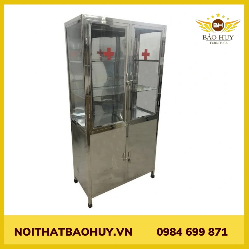 Tủ thuốc y tế inox tyt 02