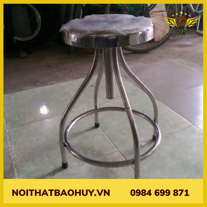 Ghế inox tròn xoay y tế GDN17