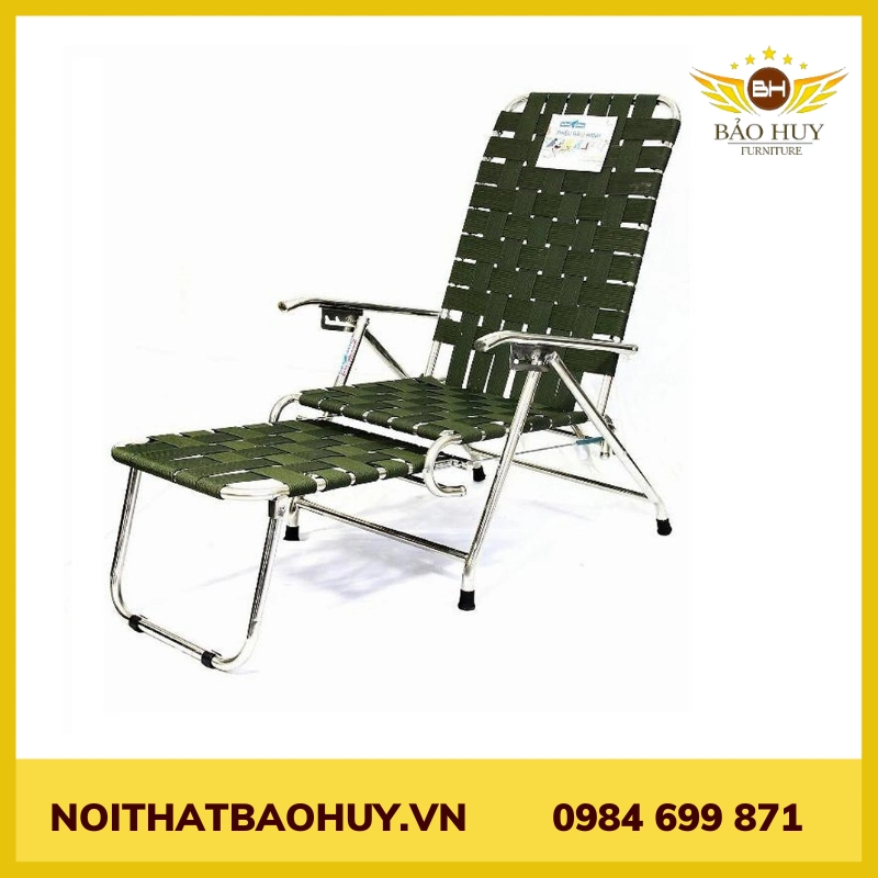Ghế nằm khung inox nan gỗ GDN20
