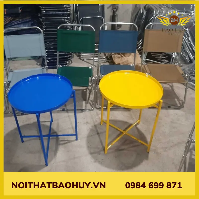 Ghế xếp inox vải bố