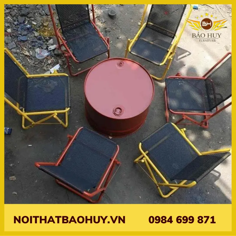 Ghế xếp cafe lưng thấp GDN23