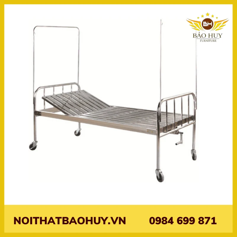 Giường y tế 1 tay quay không nệm QYT 04