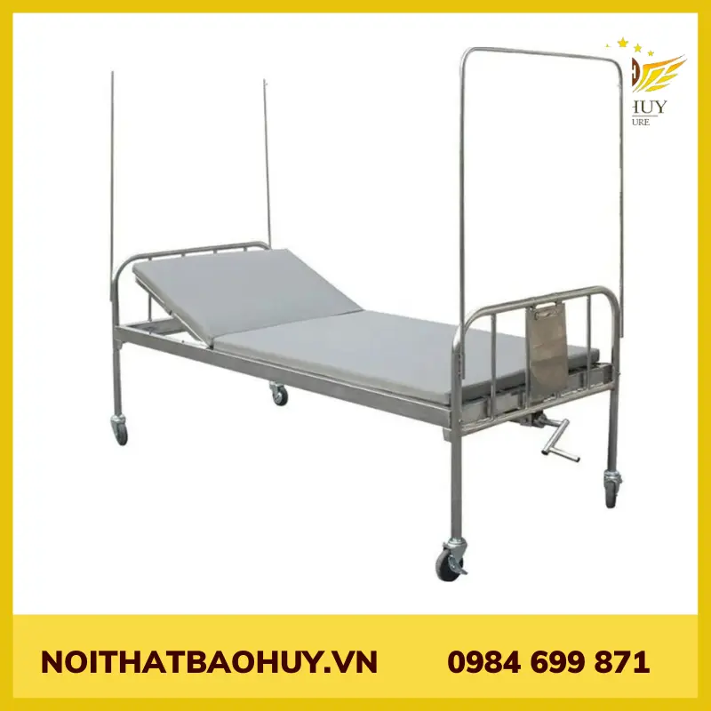 Giường y tế 1 tay quay, có nệm GYT 05