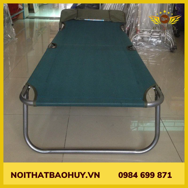 Giường bố vải xếp GBX07