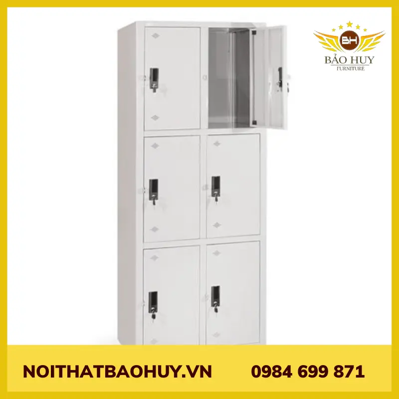 TỦ LOCKER 6 CÁNH 2 KHOANG LK06-2K